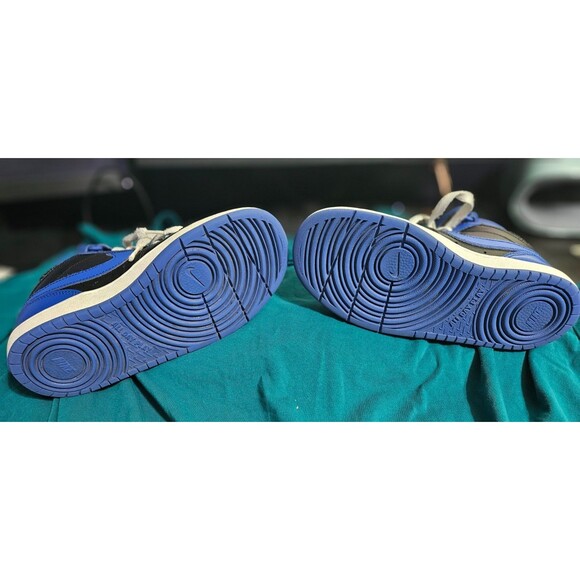 Size 3.5Y (GS) - Nike Court Borough 2 Mid Black Game Royal - Picture 6 of 7